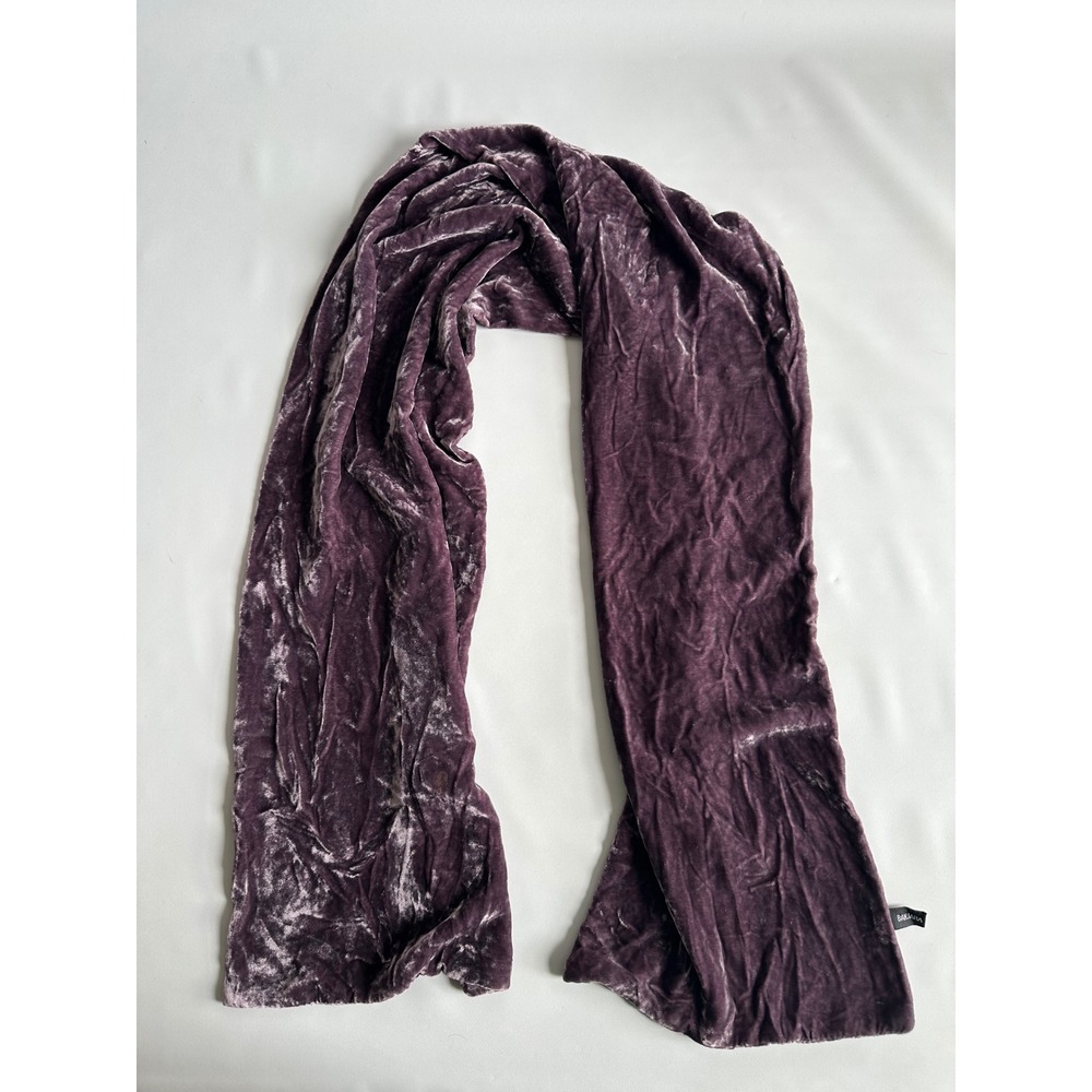 Banjara Purple Crushed Velvet Silk Blend Scarf Mauve Plum 56 Inch Long Luxury - Picture 6 of 6